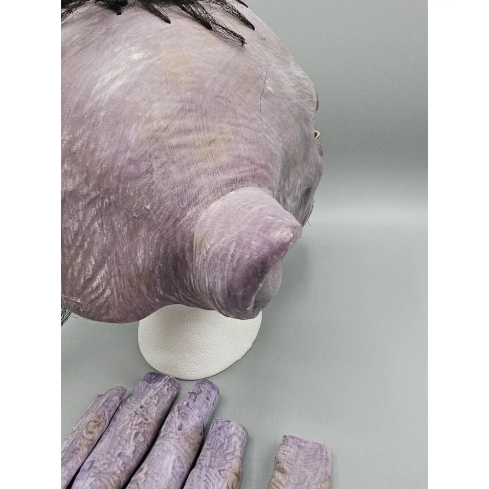 Vintage Cinema Secrets Purple Goblin Man Bat Halloween Mask W/ Finger Claws 2006